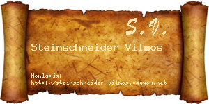 Steinschneider Vilmos névjegykártya